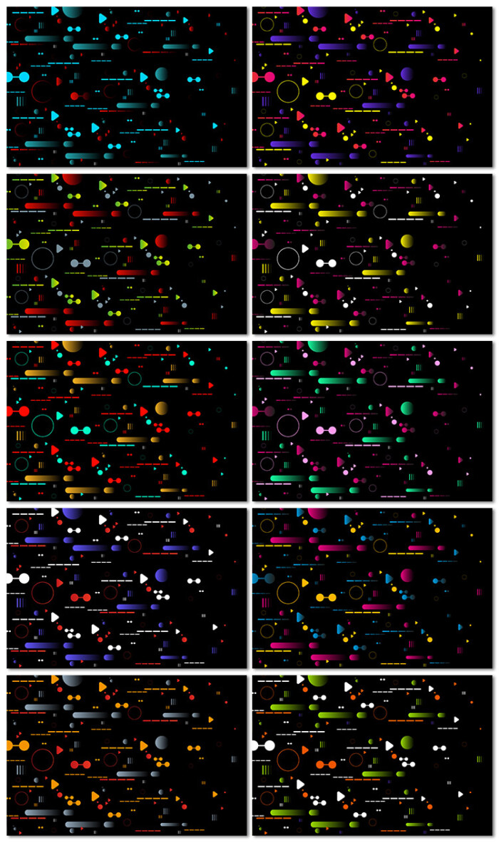欧美外国创意抽象卡通时尚手绘海报背景点线面几何构成矢量模板 堆糖 美图壁纸兴趣社区