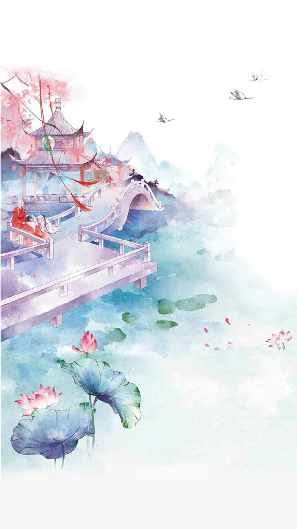 波渺渺，柳依依。孤林芳草远，斜日沓花飞。江南春尽离肠断，苹满汀洲人未归。