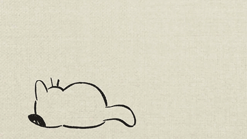 「日清製粉グループ 百十周年」广告中慵懒的猫猫……来源：@日本设计小站