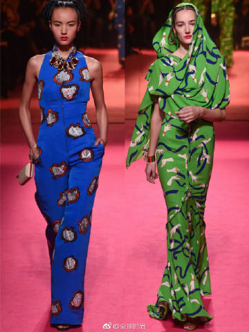 Schiaparelli SS 2015高级定制，对于衣服的廓形、布料和印花设计，均来自一个团队的灵感集，热情的超现实主义选择，悦然于心。 ​