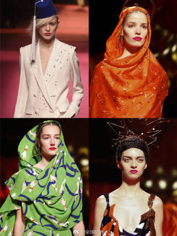 Schiaparelli SS 2015高级定制，对于衣服的廓形、布料和印花设计，均来自一个团队的灵感集，热情的超现实主义选择，悦然于心。 ​