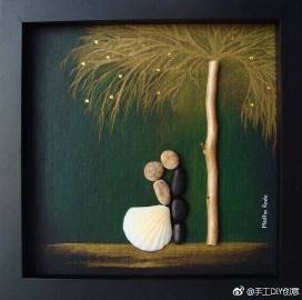 【DIY石头画】我能想到最浪漫的事 ，就是和你一起慢慢变老~ ​​​
