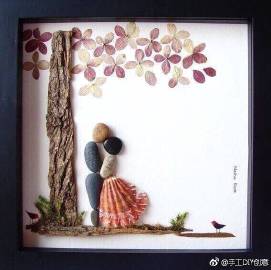 【DIY石头画】我能想到最浪漫的事 ，就是和你一起慢慢变老~ ​​​