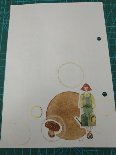 背景用的咖啡滤纸，尝试了环形的胶带，对自己来说难度有点大。