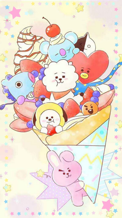 自制BT21手机壁纸