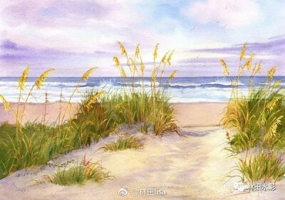  美国水彩画家Mary Ellen Golden，静静时光里的大自然色彩 ​​​​