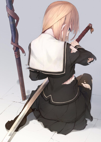 武器，少女