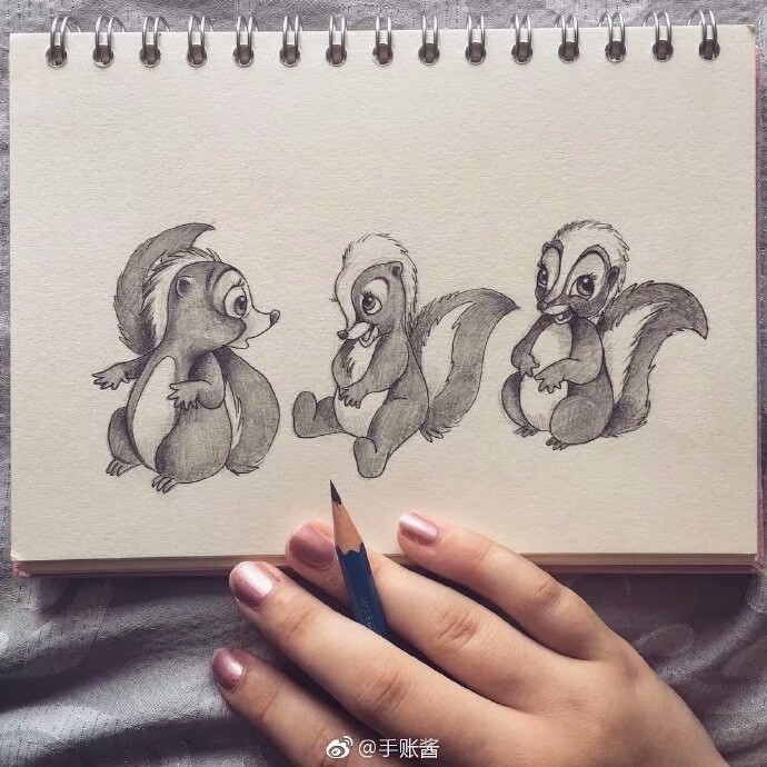 插画师lilz_art ​手绘动物线稿~~