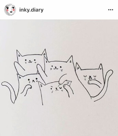 可爱猫猫简笔画