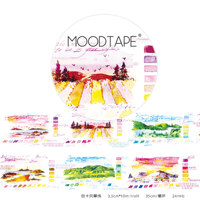moodtape.色卡风景线。mood原创和纸胶带创意贴纸diy手工手账