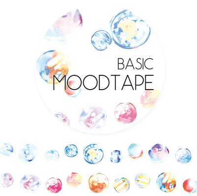 moodtape.糖果玻璃珠。 mood原创和纸胶带创意贴纸diy手工手账