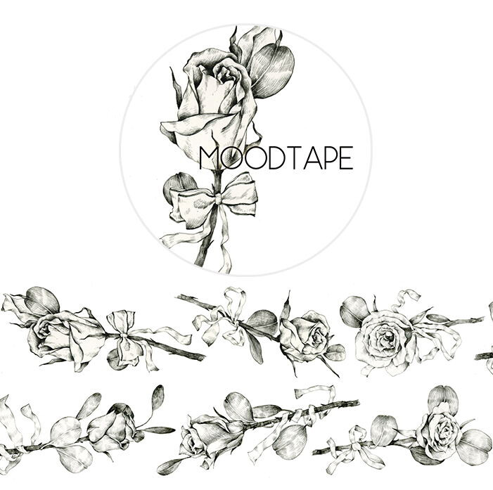 moodtape.花影-月季。mood原创和纸胶带创意贴纸diy手工手账