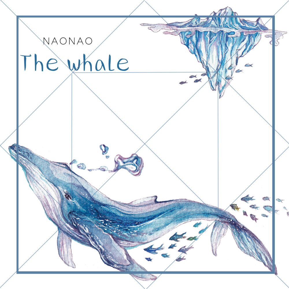 NAONAO大年特油鲸The whale 粉墨 素白 手帐和纸胶带