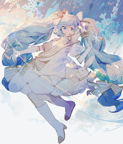 VOCALOID 初音未来 雪未来 绘师：Saclia（pixiv id=19920821）本作品pixiv id=69051507