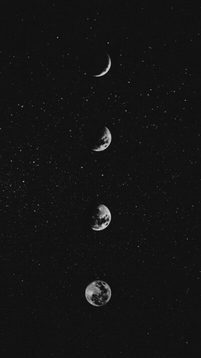 黑夜星空月亮