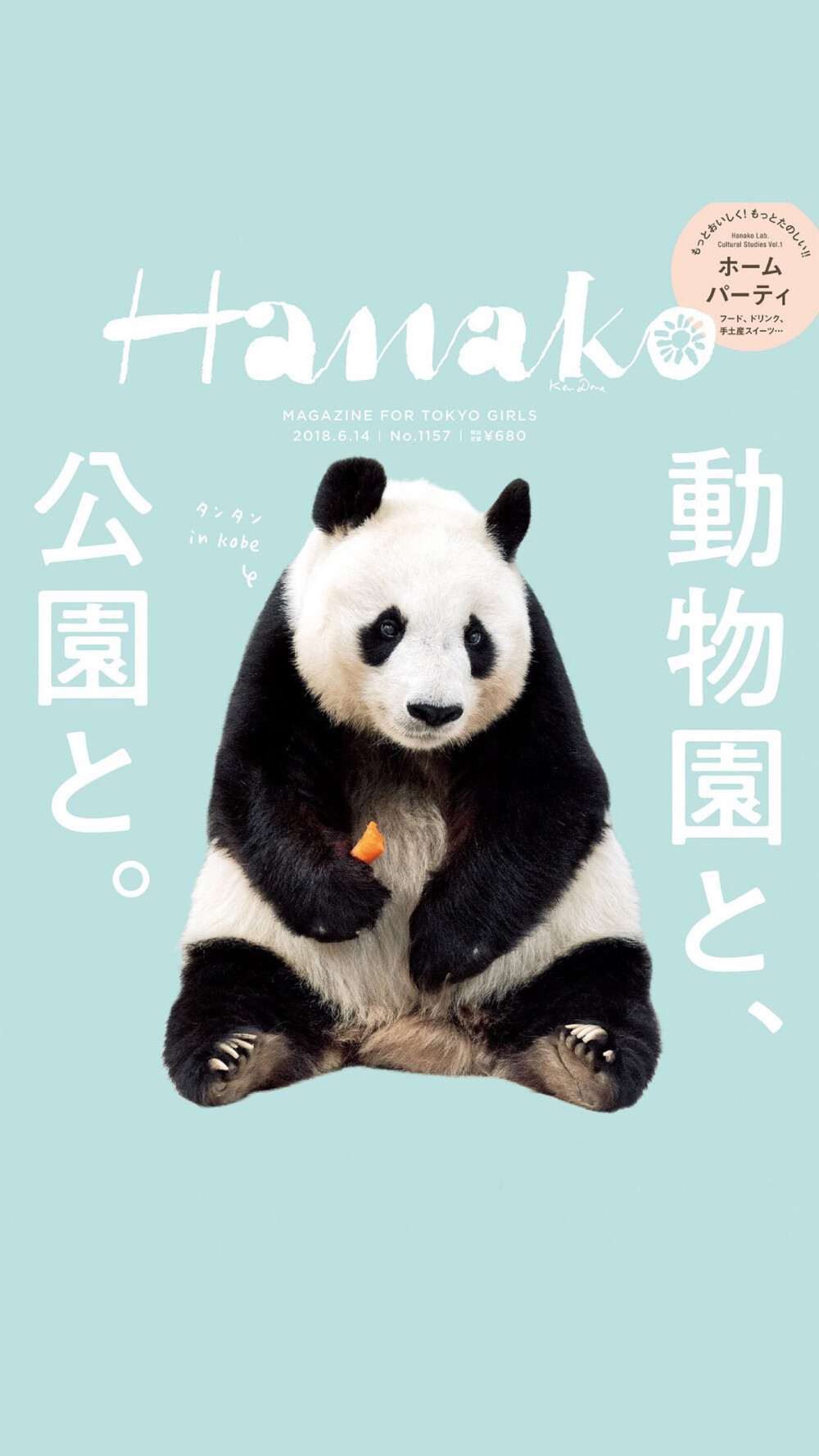 熊猫 《Hanako》杂志2018年6月14日刊封面