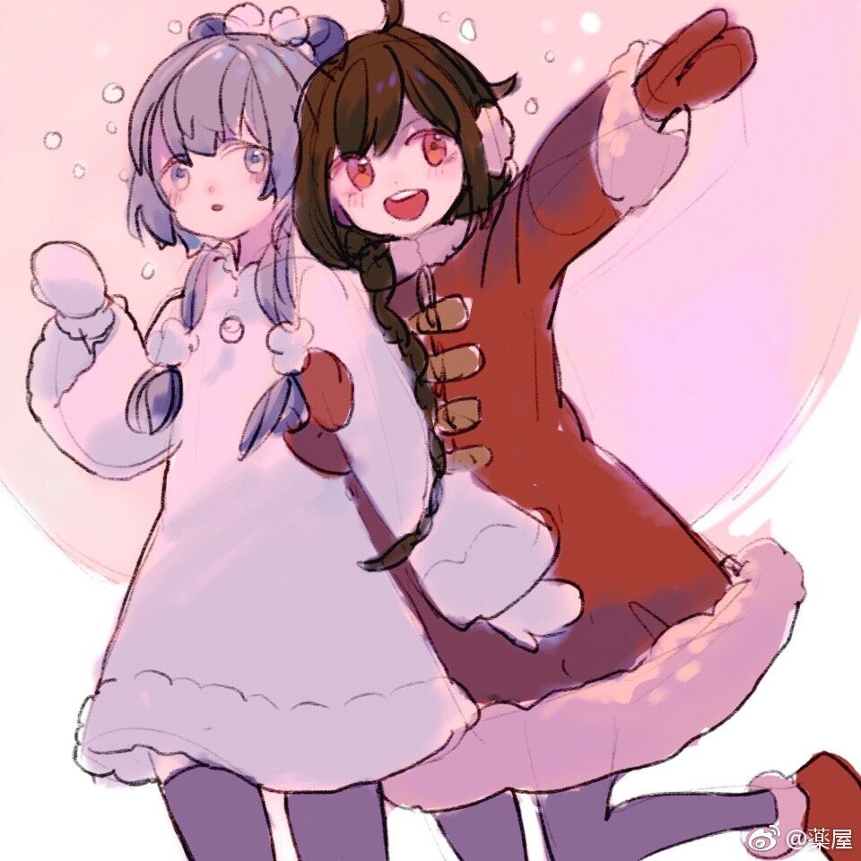 图源网络 侵删致歉 【v家】南北组 乐正绫 洛天依 画师微博:薬屋