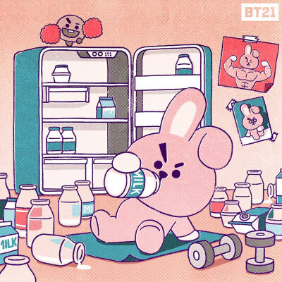 BT21
Van Koya RJ Shooky Mang Chimmy TATA Cooky
