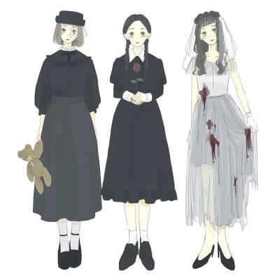 日式插画 服装设计 时尚插画
