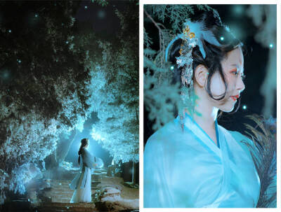 #汉服摄影#
「水天清话，院静人销夏。」
出镜：@-辞川-
摄影后期排版：@味阿味
妆造：@小P是软汉
协力：@__苏淩 @锦玄_
