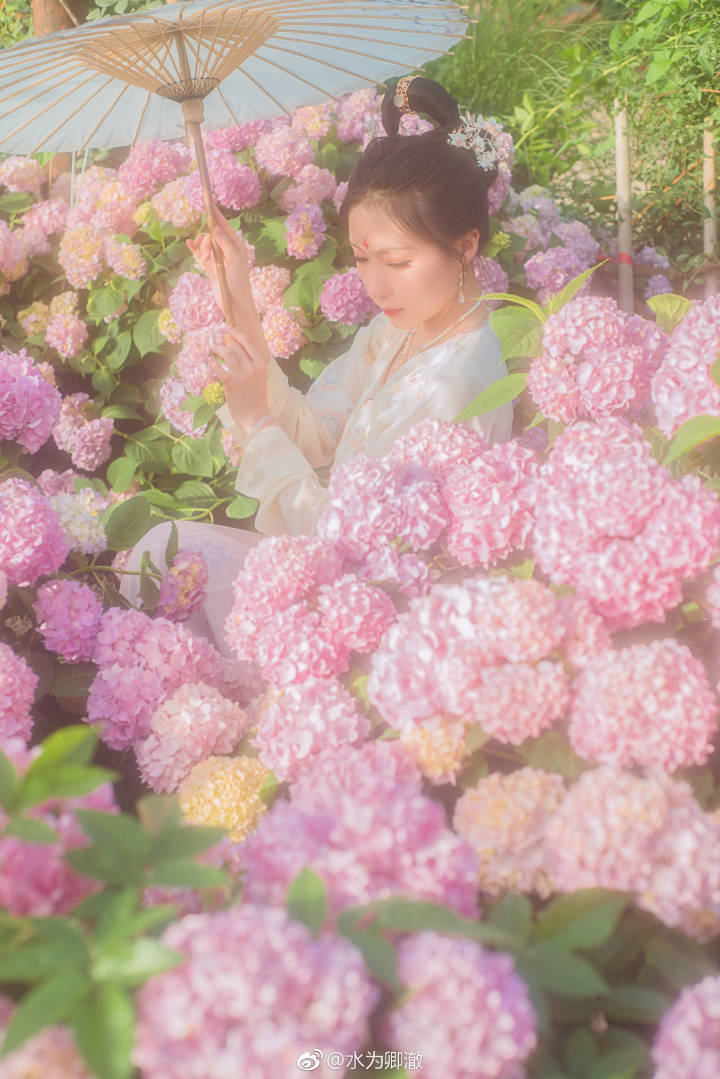 #汉服# #私影#
高枝带雨压雕栏，一蒂千花白玉团。
怪杀芳心春历乱，卷帘谁向月中看。
出镜&妆造：@水为卿澈
摄影&后期&排版：@多多多多多阿
服装：@都城南庄传统服饰
首饰：@寻簪记-品味旧时光 @闲敲棋子落灯花_summer
