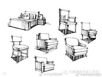 超强干货，分享一波室内单体线稿（作者： 画手绘的白鹿猿 ） ​