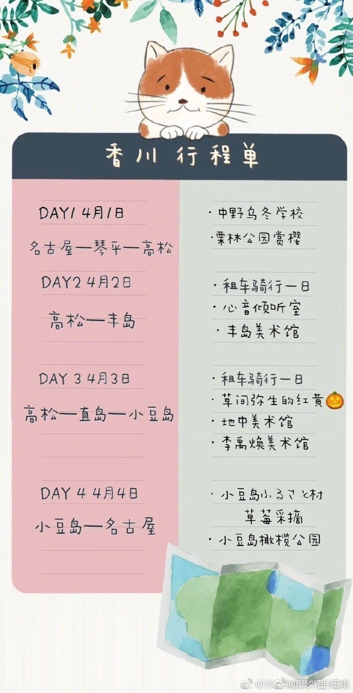 【日本文艺小众攻略—去四国看海撸猫呀】香川之琴平➡️丰岛➡️直岛➡️小豆岛➡️猫岛“如果现在只让我推荐一个日本旅游绝佳地点，那我一定把这里放在第一位！！！”香川不仅仅是艺术爱好者的朝圣之地，集聚了草间弥生，安藤忠雄等著名艺术家/建筑家的杰作；也是日本个人摄影师们拍摄取景的私藏宝地～和我一样喜欢日系小清新挂的摄影师们千万不要错过啦！！更重要的是，这里还是各位猫控寻求治愈的最佳去处，因为两个猫比人多的著名猫岛让你一次撸够！作者：努力变摄影师的呱妮