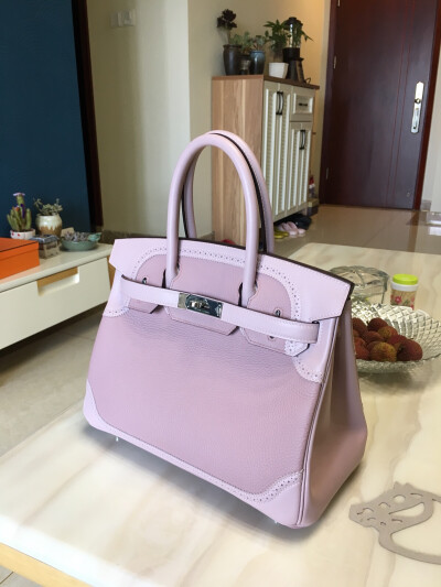 Hermes Birkin30cm 蕾丝边 togo拼swift皮