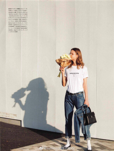 FUDGE Magazine 06/2018，simple is the best “tee”. 可以抛弃各种繁琐的夏天了～（可以无视白袜子，除非不怕热！） ​​​