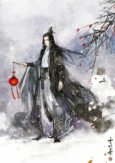 手绘古风提灯男子
画师：雪代薰