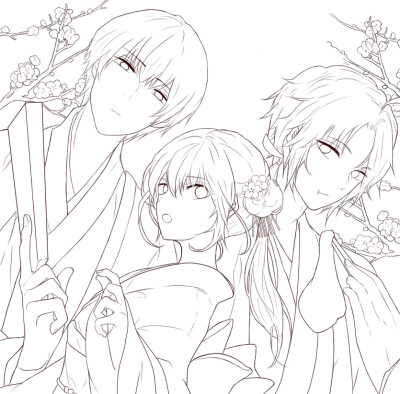 线稿（无原图）古风