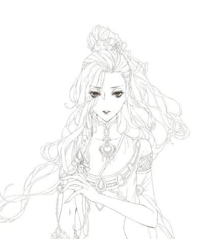 线稿（无原图）古风