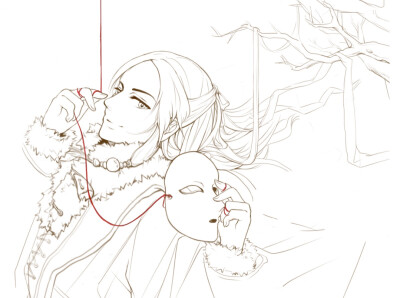 线稿（无原图）古风