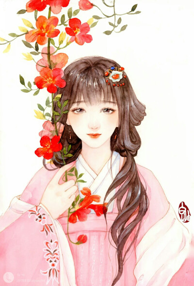 手绘古风女子
画师：白岫