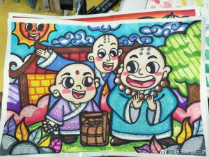 儿童画 成语故事 亡羊补牢  掩耳盗铃 三个小和尚 曹冲称象 司马光砸缸  动物聚会 指鹿为马