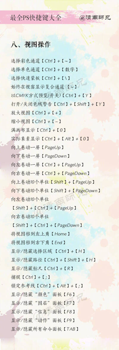 PS快捷键大全 收藏学起来 省时又省力