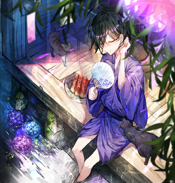 盛夏 绘师：村カルキ（pixiv id=811927）本作品pixiv id=69190903