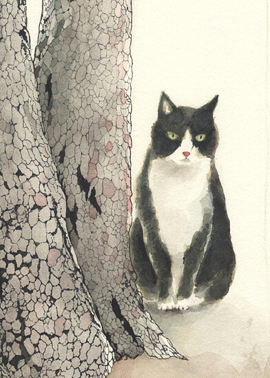 日本插画师Midori Yamada喜欢画猫，她笔下的喵星人总是慵懒怡然，摆着一副傲娇的可爱表情，慢吞吞地在花丛里走来走去，找一块最舒适的树荫来小憩。 ​