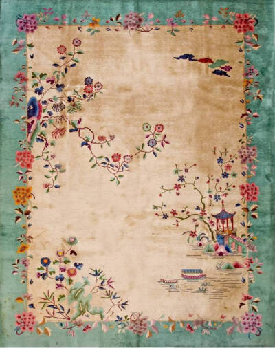 1920年代的美国设计师设计的中国地毯。