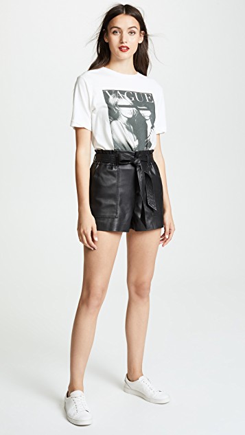 Blank Denim Dark Web Vegan Leather Shorts