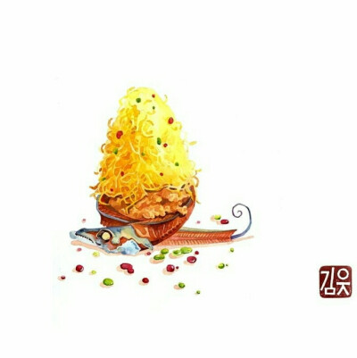 韩国插画师笔下的美食
ins:kim_okokokok