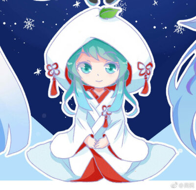 初音套图9张‖Snow Miku 雪Miku 雪初音 雪未来 雪ミク 画师：昊猊 来源微博