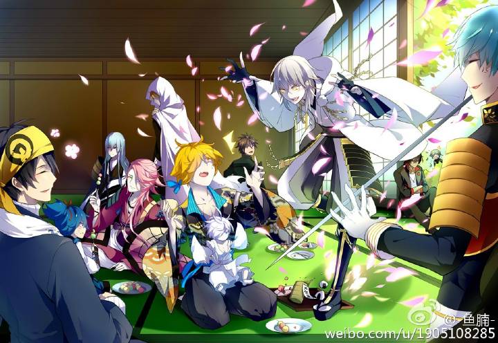 东条家本丸审神者东条昔（诶怎么有点像狮子王?！）与她的刀，祝他们早日接太爷爷回家（还有 生日快乐!）
作者：@鱼腩