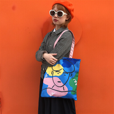 【艺术家系列】独家插画卡通小众帆布袋 艺术必备环保袋 托特包