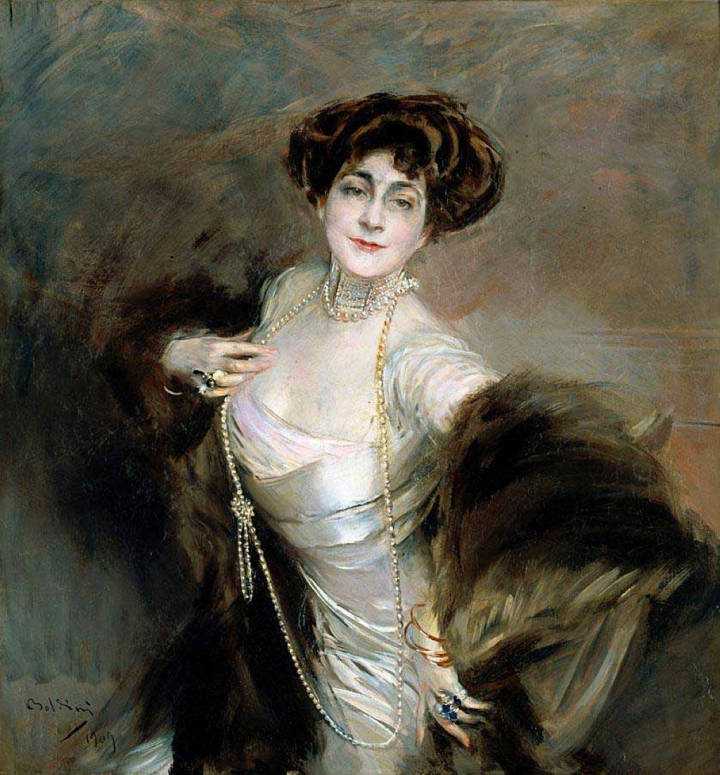 [cp]#古典艺术##印象派#上世纪初的优雅贵妇们 by giovanni boldini ,意大利画家乔瓦尼，其声势与美国肖像画家撒金特齐名，他的作品被认为具有巴黎风味。 ​​​[/cp]