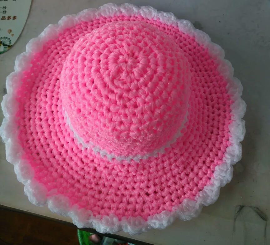 纯手工编织夏凉帽成品材料包均有销售