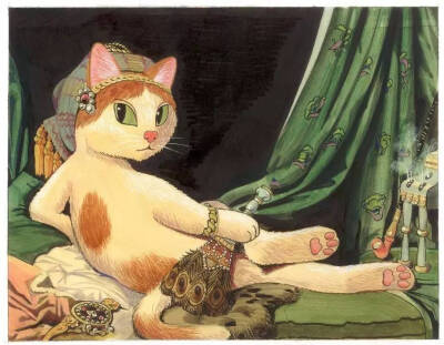 名画猫咪