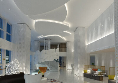 创意售房部夜景效果图_效果图