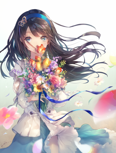 花束 绘师：DeeCHA（（pixiv id=21995968） 本作品pixiv id=69264570