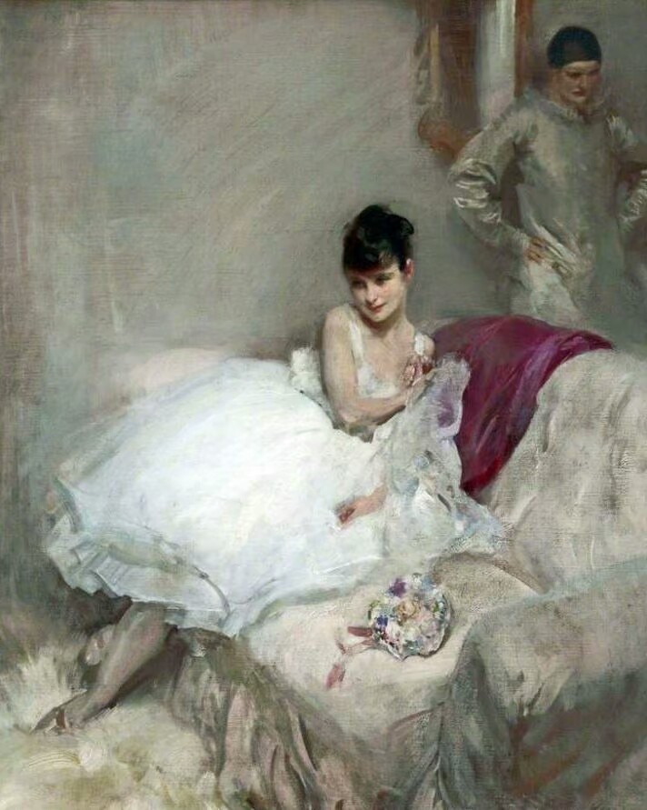 19世纪末20世纪初英国画家Walter Ernest Webster。擅长油画和水彩人物画，描绘的对象大多是上流社会的名流和著名芭蕾舞演员。 ​​​​